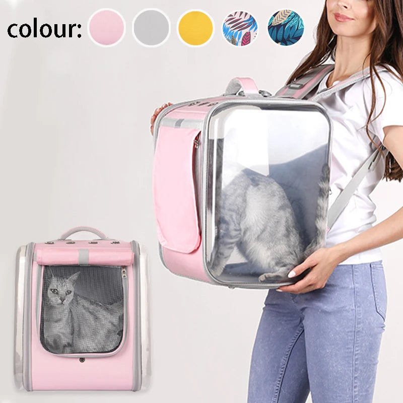 Sac de Transport Transparent pour Chats et Petits Animaux