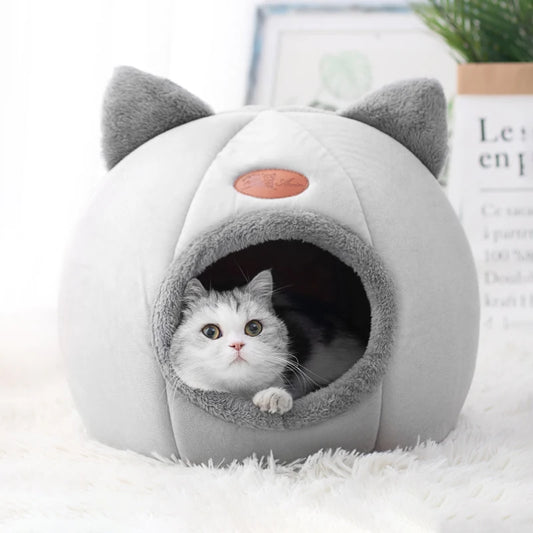 Lit Douillet pour Chat et Petit Chien – Nid d'Hiver Ultra-Confortable