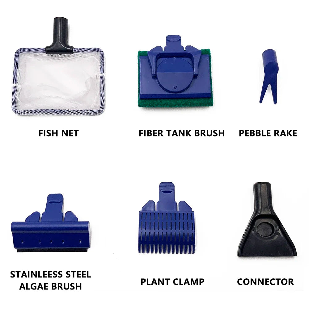 Kit 5 en 1 Aquarium Cleaning Tools – L’indispensable pour un aquarium impeccable !