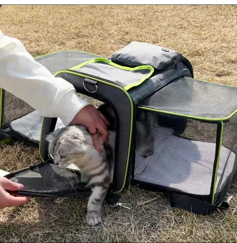 Sac de Transport Extensible et Pliable pour Chats et Chiens - Approuvé par les Compagnies Aériennes