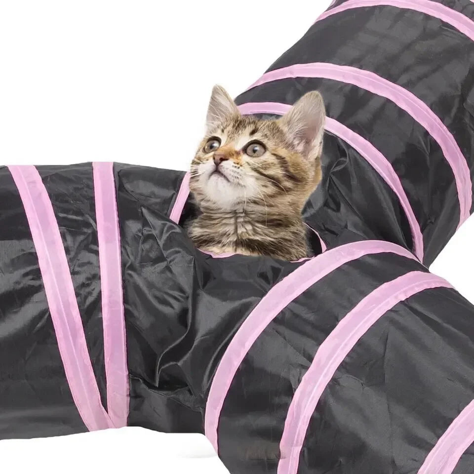 Tunnel de Jeu Pliable Résistant à l’Usure pour Chats et Petits Animaux