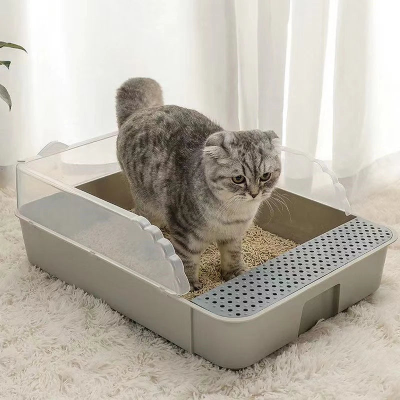 Grande Toilette Semi-Fermée pour Chat