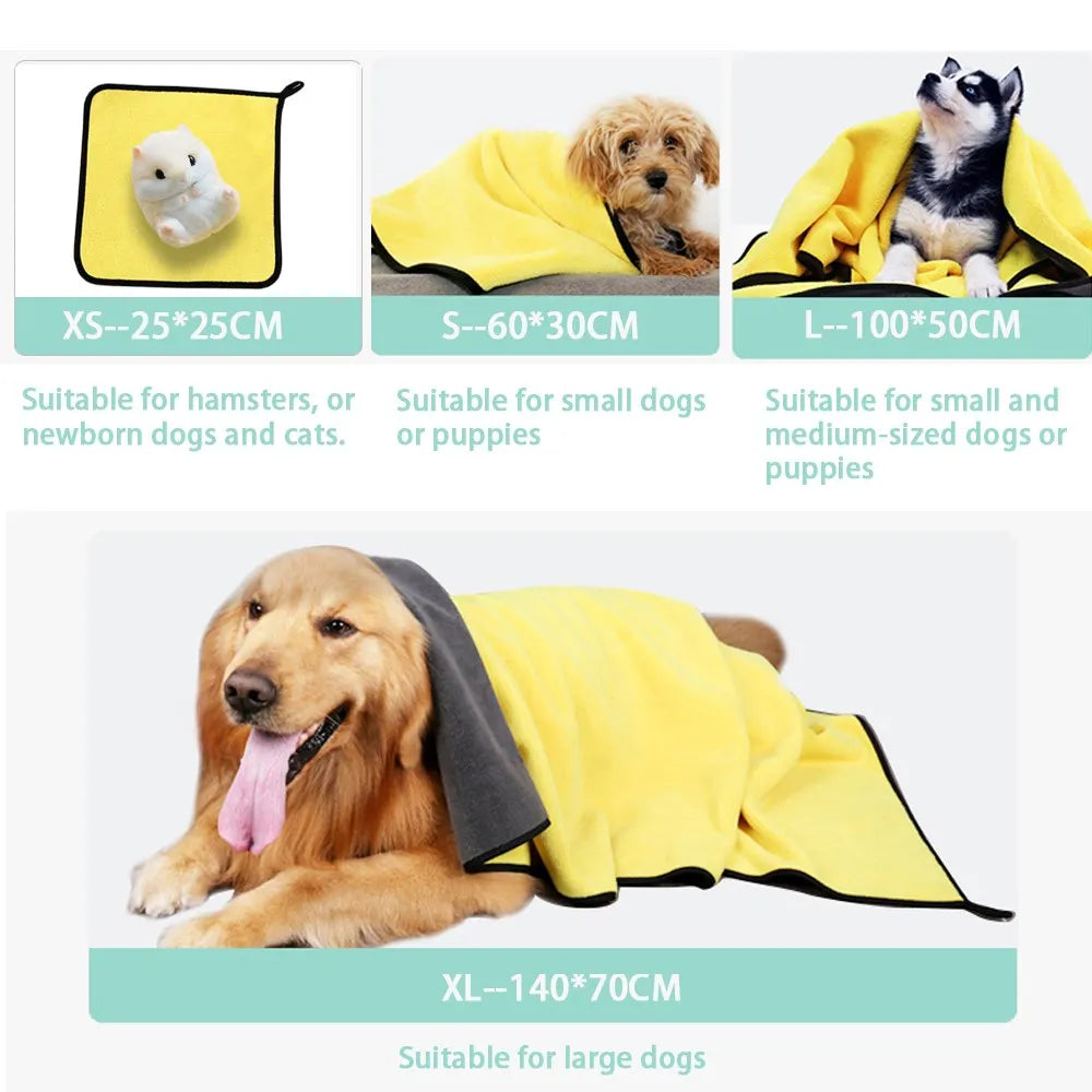 Serviette Absorbante Rapide pour Chiens et Chats – Douce et Multifonction