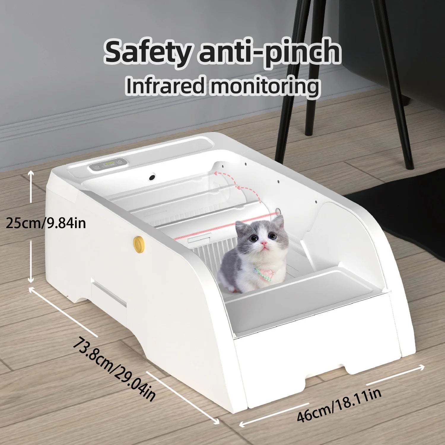 Boîte à Litière Automatique Intelligente pour Chat – Praticité et Propreté Assurées