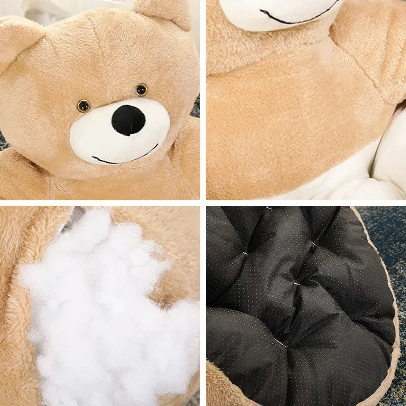 Nid Semi-Enfermé pour Animaux – Lit Ultra-Doux en Peluche pour Chiens et Chats