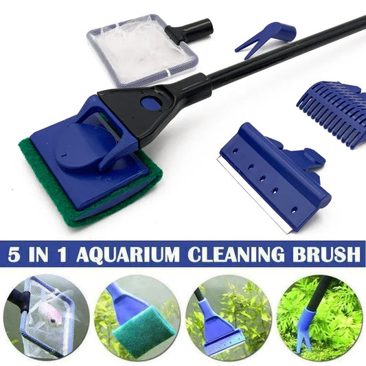 Kit 5 en 1 Aquarium Cleaning Tools – L’indispensable pour un aquarium impeccable !