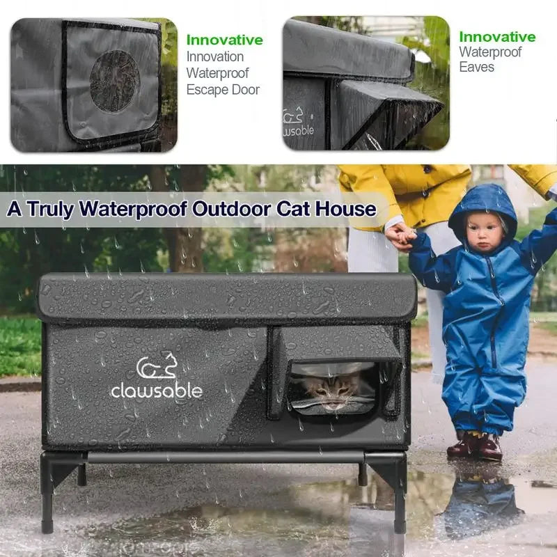 Clawsable – Maison Chauffante Indestructible pour Chats en Extérieur