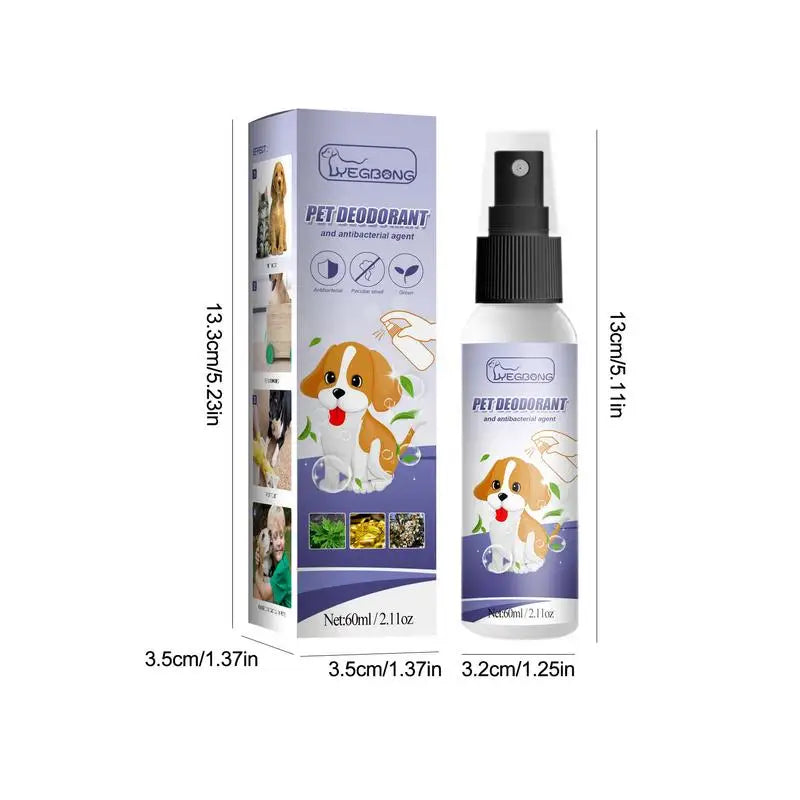 Spray Désodorisant 60ML pour Chiens & Chats – Fraîcheur & Bien-être