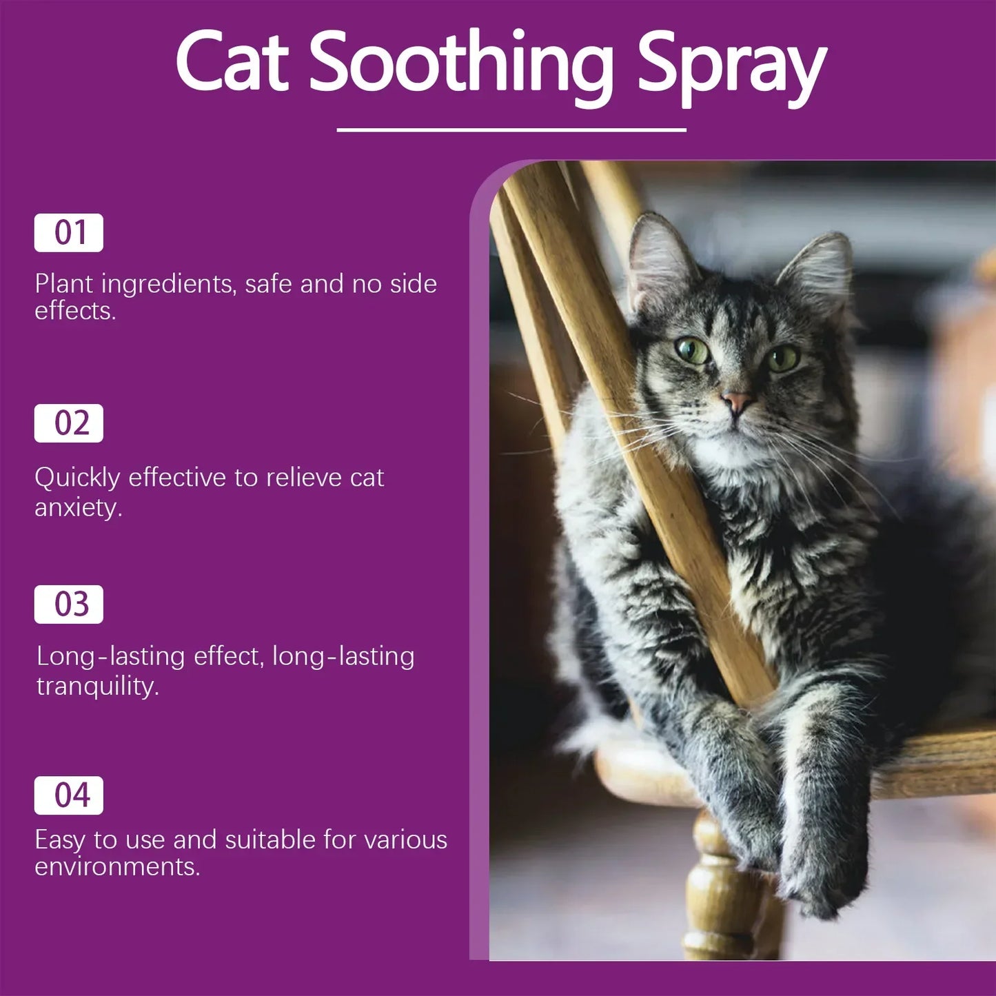 Spray Apaisant pour Chats – Sérénité Instantanée pour Votre Compagnon Félin