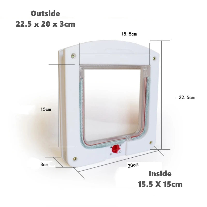 Porte pour Chat avec Verrouillage 4 Voies – Liberté et Sécurité pour Votre Animal
