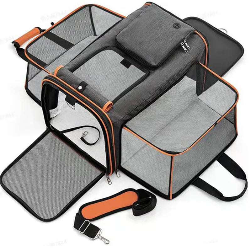 Sac de Transport Extensible et Pliable pour Chats et Chiens - Approuvé par les Compagnies Aériennes