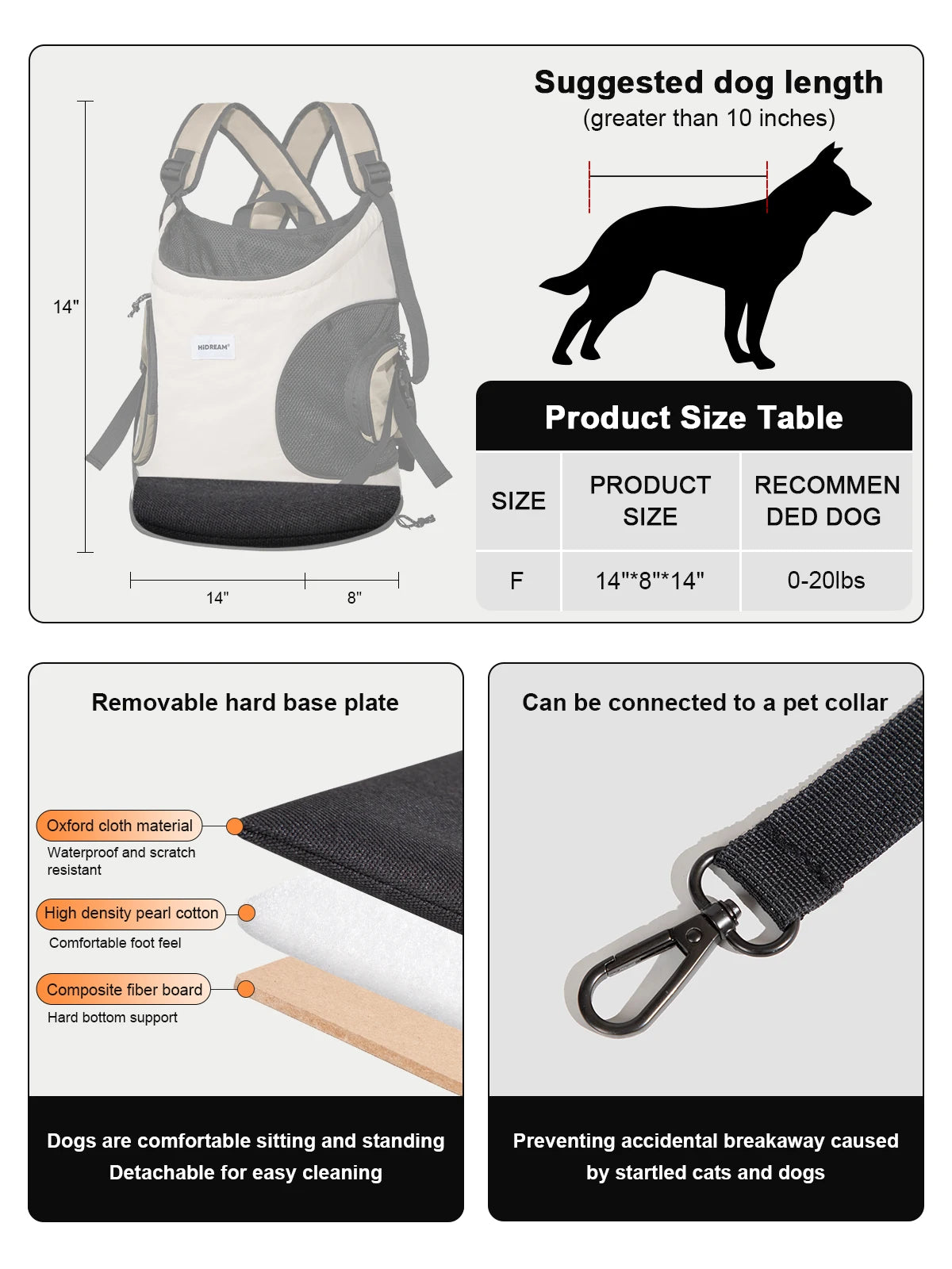 Sac de Transport Ventral pour Chiens et Chats