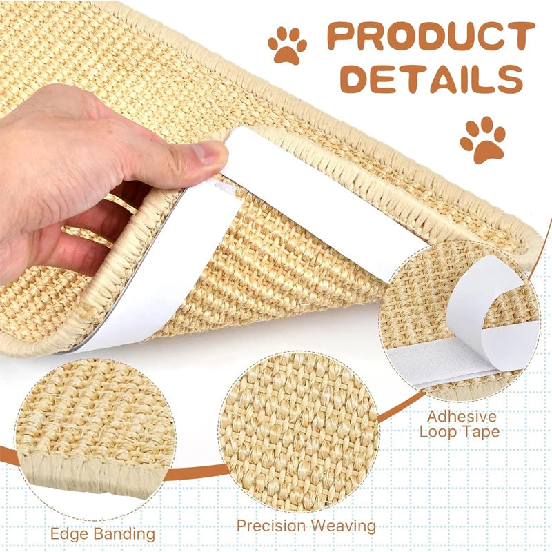 Tapis Griffoir en Sisal Naturel – Protégez vos Meubles et Offrez du Bien-être à Votre Chat