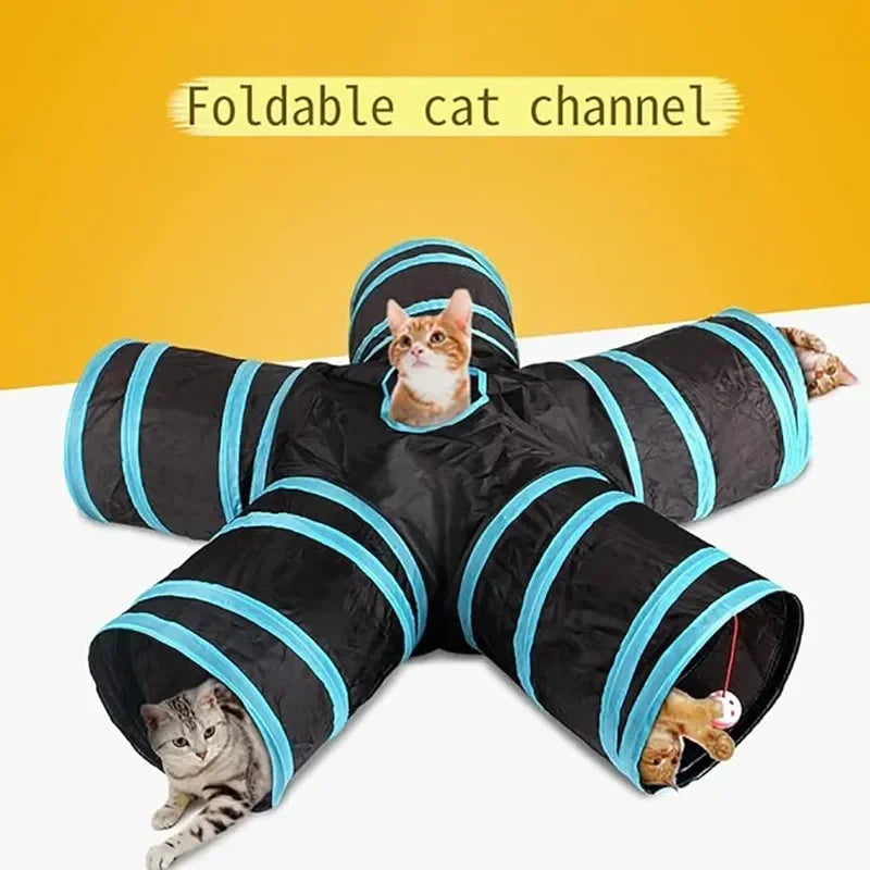 Tunnel de Jeu Pliable Résistant à l’Usure pour Chats et Petits Animaux