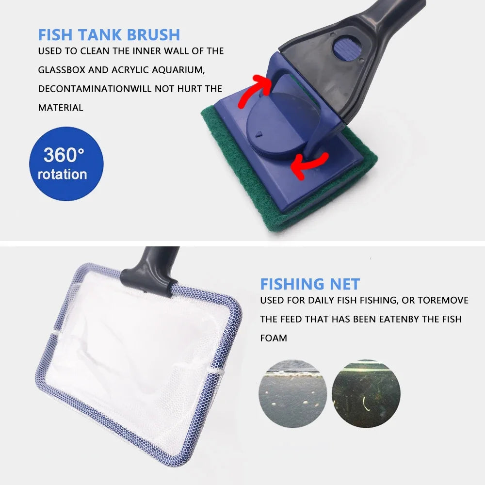 Kit 5 en 1 Aquarium Cleaning Tools – L’indispensable pour un aquarium impeccable !