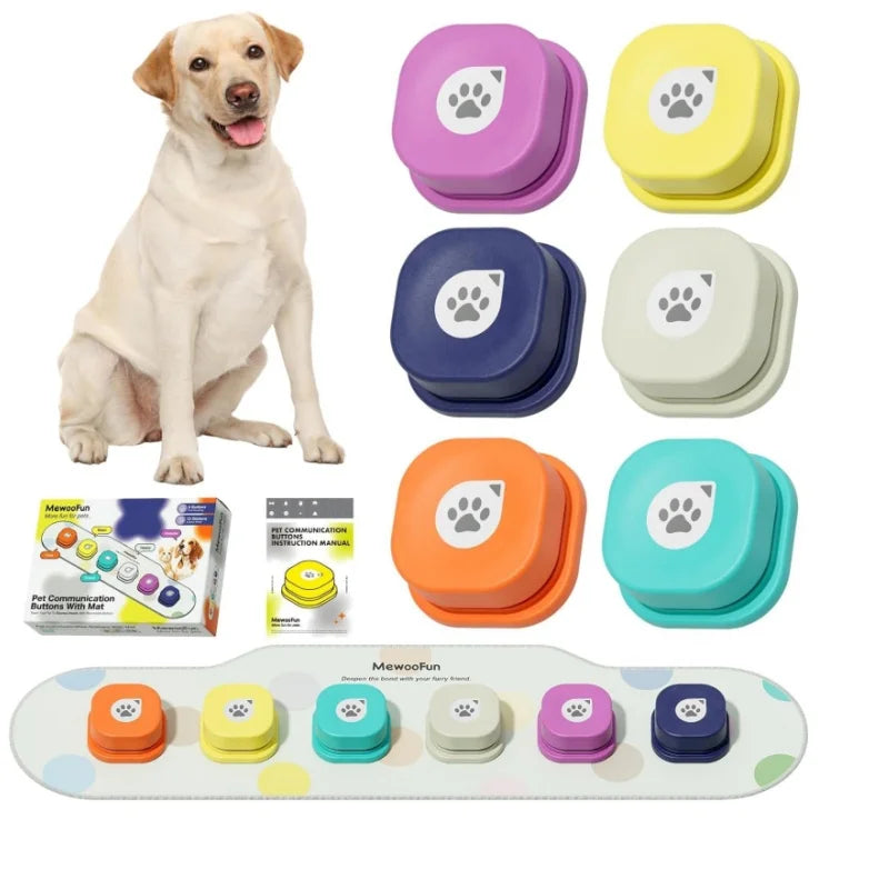 Boutons Enregistreurs Mewoofun - Jouets Interactifs pour Animaux et Entraînement à la Communication